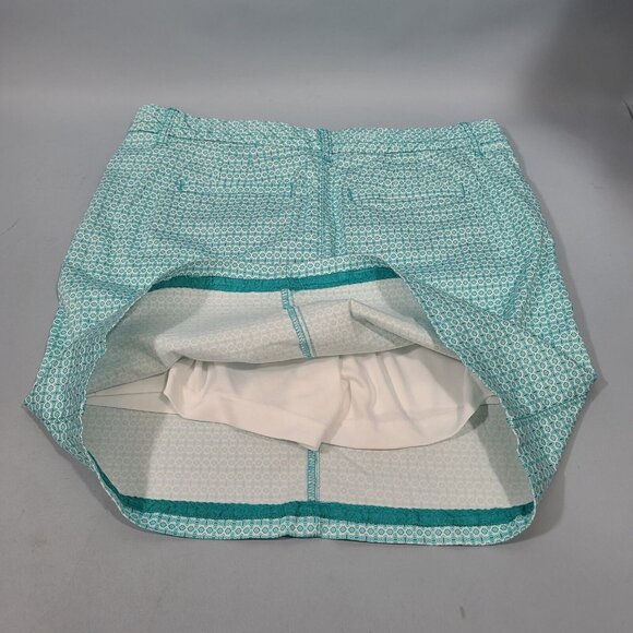 Intro ❤️ Love The Fit  18" Skort Skirt Blue Geometric Size 10 - Picture 3 of 9